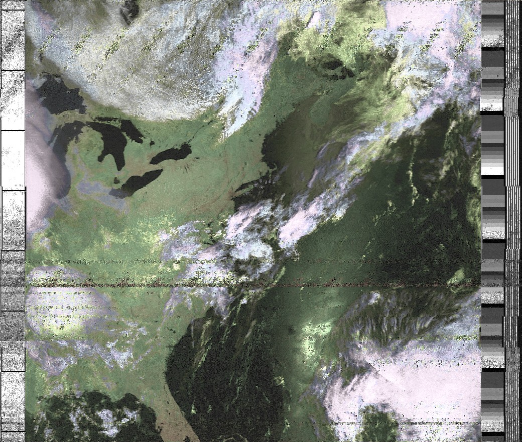 NOAA 19 Decoded Image - Color Filter