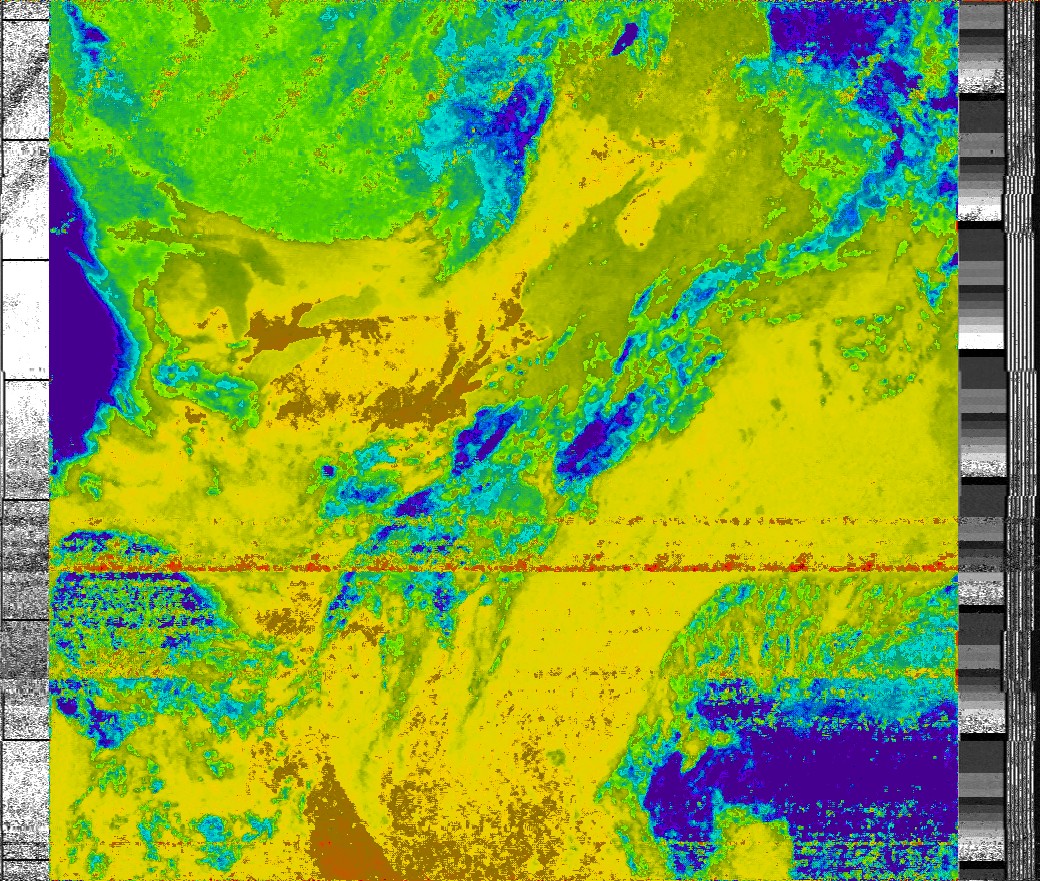 NOAA 19 Decoded Image - Thermal Filter