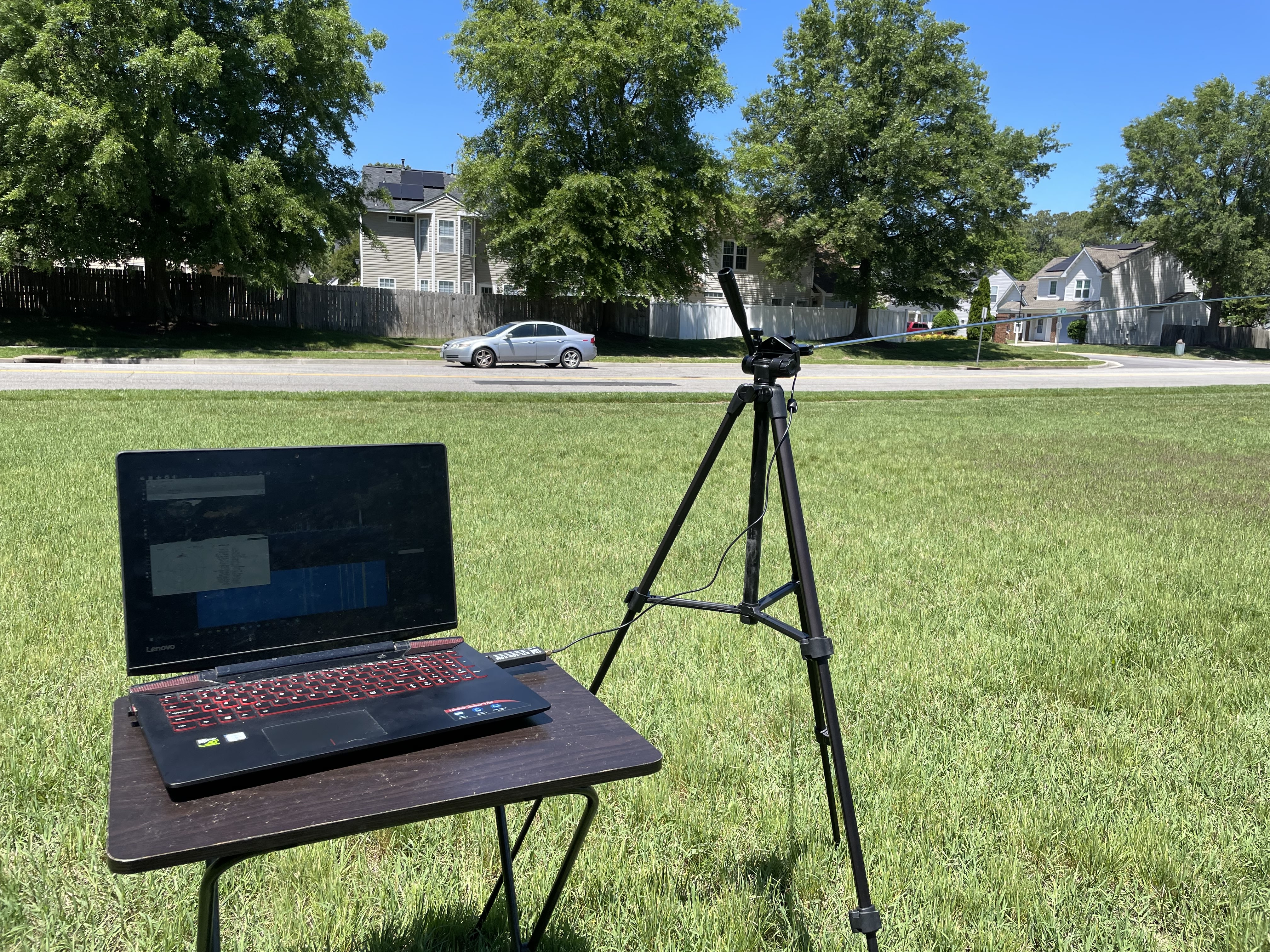 SDR Hardware Setup using RTL-SDR Dongle, Dipole antenna and my laptop